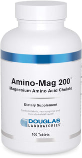Amino-Mag200 de Douglas Laboratories, bouteille prête à l'emploi pour soutien musculaire.