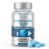 Gomme DQQI montrant la reminéralisation de l’émail à chaque mastication.