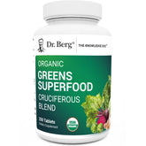 Dr. Berg Nutritionals Greens - bouteille: comprimés faciles à avaler pour l'apport en légumes crucifères.