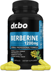 DR. BO Berberine dans la bouteille, gélules faciles à avaler pour un soutien métabolique.