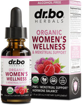 DR. BO équilibre hormonal, gouttes framboisier, soutien potentiel du cycle féminin.