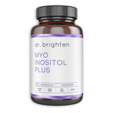 Dr. Brighten Myoinositol Plus : bouteille du flacon, soutien possible au cycle menstruel.