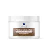 Dr. Emil Café aux champignons — emballage caramel, expérience gourmande sans calories.