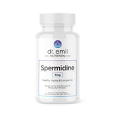 DR. EMIL NUTRITION Spermidine 5 mg – bouteille visible, soutien potentiel à la vitalité.