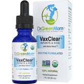 Dr. Green Mom VaxClear – bouteille de gouttes prête à une détox douce pour enfants.