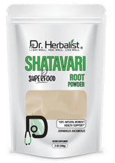 Dr HERBALIST Shatavari poudre dans sachet refermable pour conservation optimale