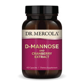 Bouteille Dr. Mercola D-Mannose et Cranberry pour soutenir l'appareil urinaire.
