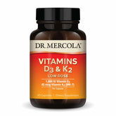 Dr Mercola D3 K2 basse dose bouteille de 30 capsules prête à l’emploi