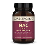 Dr. Mercola NAC avec chardon-Marie – bouteille illustrant l’emballage et le format pratique