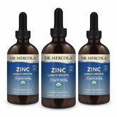 Dr. Mercola Zinc liquide : bouteille 3-pack, formulation saine pour soutenir le système immunitaire.