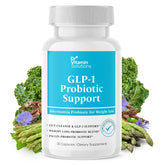 DR VITAMIN SOLUTIONS GLP-1 probiotiques – bouteille montrant la formule et le soutien potentiel à la satiété.