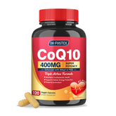 DRFOSTER CoQ10 400mg – Bouteille vegan et énergie potentielle pour le quotidien.