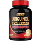DRFOSTER CoQ10 600 mg bouteille montrant le soutien potentiel du cœur et l'énergie