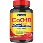 DRFOSTER CoQ10 600 mg, bouteille de gélules molles, pratique à prendre.