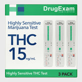 DrugExam test-kit THC 15 ng/mL dans son emballage pratique.