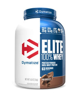 Elite 100% Whey de Dymatize en poudre chocolat, soutien récupération musculaire