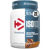 Dymatize ISO100, poudre chocolat beurre cacahuète prête à être mélangée pour un repas protéiné.