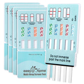 Easy@Home emballage du kit urinaire 5-panel, utilisation discrète à domicile.