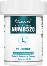 Crème Ebanel lidocaïne 5% – flacon prêt à soulager rapidement la douleur.