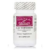 Ecological Formulas Lactoferrine 100 mg – flacon montrant un soutien potentiel à la flore intestinale