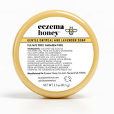 Savon Eczema Honey à l’avoine et lavande, apaisant pour peau irritée.