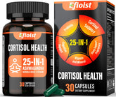 Efioist Bouteille cortisol et Ashwagandha pour un soutien quotidien potentiel.