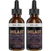 Elikadur Shilajit gouttes dans une bouteille avec pipette, usage pratique au quotidien.
