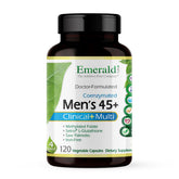 Gélules Emerald Labs Men 45+ dans une bouteille, soutien énergétique potentiel.