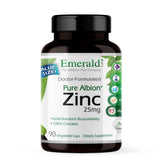 Bouteille Emerald Labs Zinc 25 mg, vegan, facile à intégrer au quotidien