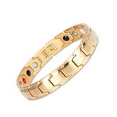 Bracelet magnétique Emmori couleur or vu de face, style chic et discret.