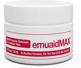 EMUAIDMAX Pommade dans son pot, soulage rapidement l'irritation cutanée.