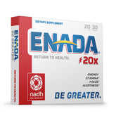 ENADA 20x : bouteille de pastilles pour énergie naturelle tout au long de la journée.