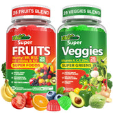 Gommes EnvyCure Super Verts dans une bouteille, soutien potentiel énergie et immunité.