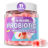 Gommes Probiotiques EnvyDeal dans une bouteille ouverte, soutien digestif potentiel.