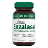 Enzalase, bouteille 50 capsules, soutient potentiellement la digestion grâce aux enzymes.