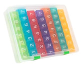 e-pill Organisateur hebdomadaire Arc-en-Ciel avec sept boîtes et rangement pratique.