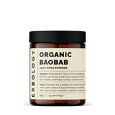 Erbology Baobab en poudre – étiquette produit – idéal pour smoothies matinaux