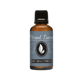 Eternal Essence Oils – bouteille ambrée 30 ml prête à diffuser le parfum Gin et Cyprès.