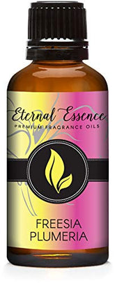 Eternal Essence Oils Freesia Plumeria – flacon ambré 30 ml pour bougies parfumées.