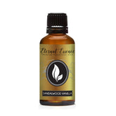 Eternal Essence Oils Santal Vanille, bouteille ambrée 30ml avec goutteur, idéal pour parfumer bougies et diffuseurs.