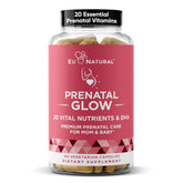 Eu Natural Glow Prénatal: bouteille de capsules pour une nutrition prénatale complète