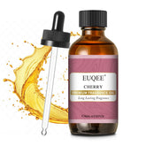 EUQEE huile parfum cerise dans une bouteille en verre Boston, diffusion durable.