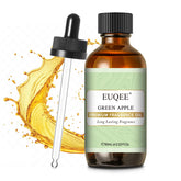 EUQEE huile parfum pomme verte, bouteille en verre ambré avec pipette pratique pour dosage précis.