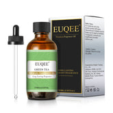 EUQEE huile parfum thé vert dans flacon ambré prêt pour diffusion durable.
