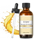 EUQEE huile orange avec bouteille verre et pipette pour dosage précis.