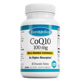 EuroMedica CoQ10 100 mg – Emballage pratique pour dosage quotidien et facilité d’utilisation.