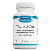 EuroMedica Thyroid Care: vue de la bouteille de capsules, soutien énergétique quotidien.