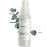European Spa Source Brume douche spa eucalyptus, bouteille prête pour une expérience spa à domicile.