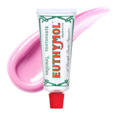 Pâte dentaire EUTHYMOL Originale Rose, texture crémeuse pour un brossage quotidien en douceur.
