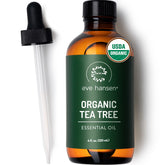 Eve Hansen huile arbre-à-thé – bouteille ambre, pure et prête pour soins quotidiens.